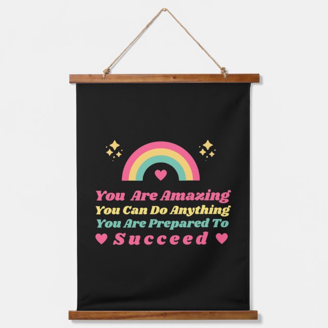 Tapisserie Suspendue positive attitude inspirateur vibes citations (Recto)