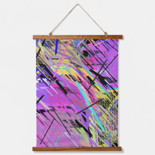 Tapisserie Suspendue Poster Abstrait Vibrant 80s