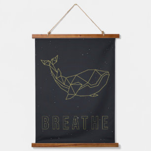 Tapisserie Suspendue Poster d'affirmation de soi origami baleine halein
