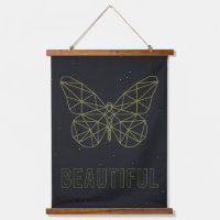 Poster d'affirmation jaune origami beauté papillon