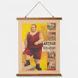 Tapisserie Suspendue Poster De Cirque vintage D'Arthur Le Colossal Enfa