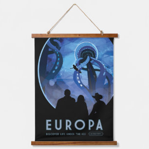 Tapisserie Suspendue Poster de voyage Retro Space - Jupiter's Moon Euro