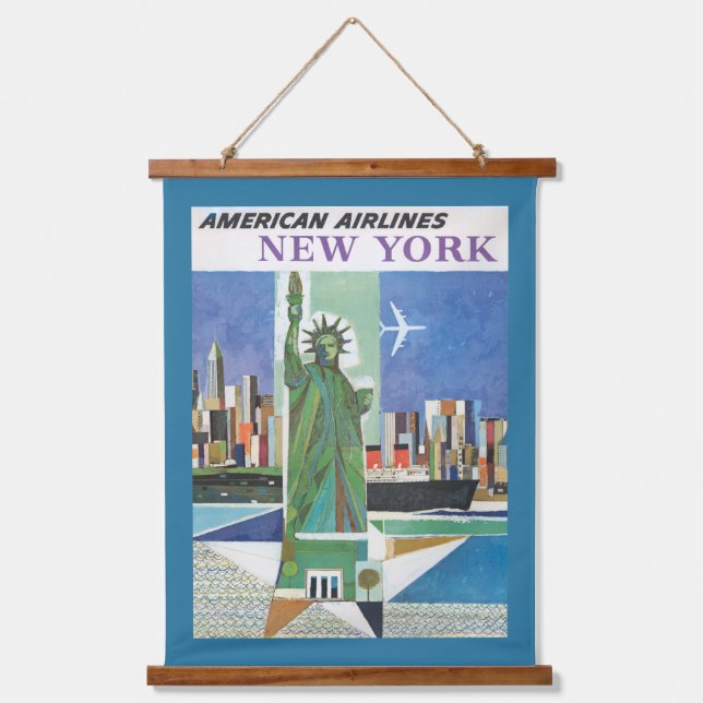 Tapisserie Suspendue Poster Vintage voyage pour American Airlines (Recto)