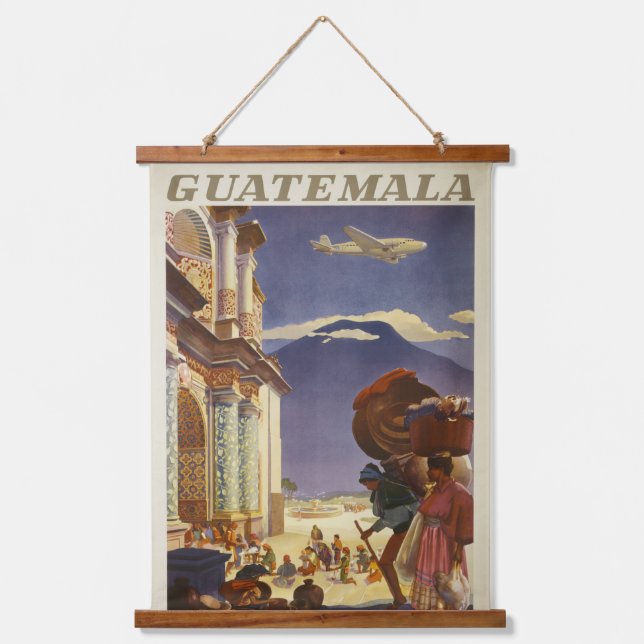 Tapisserie Suspendue Poster Vintage voyage Pour Le Guatemala (Recto)
