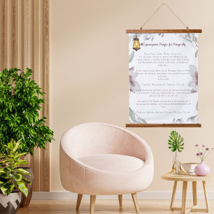 Tapisserie Suspendue Prière Ho'oponopono pour la prospérité