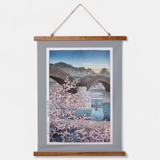 Tapisserie Suspendue Printemps au pont Kintai, Hasui Kawase
