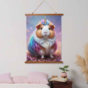 Tapisserie Suspendue Prism Pigtail : Le Cochon De Guinée Radiant Unicor