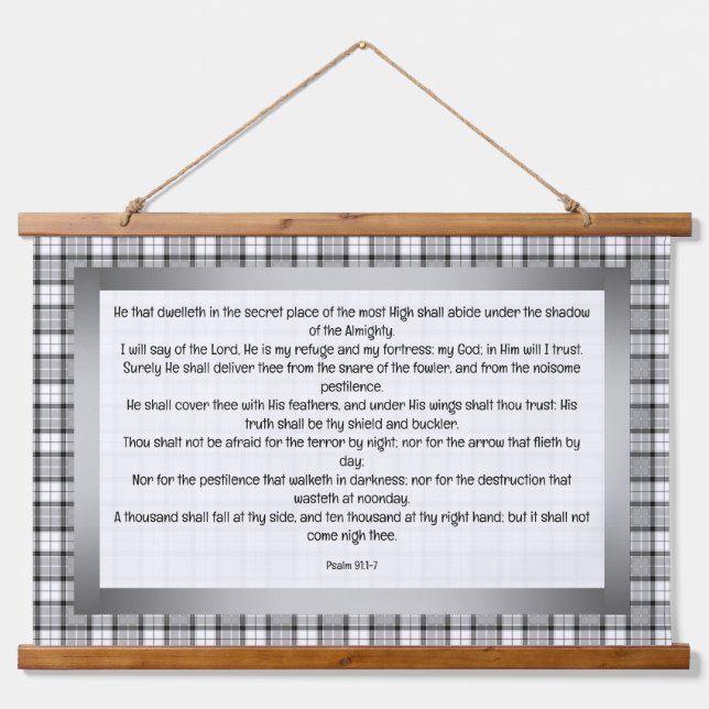 Tapisserie Suspendue Psalm 91:1-7 (Devant)