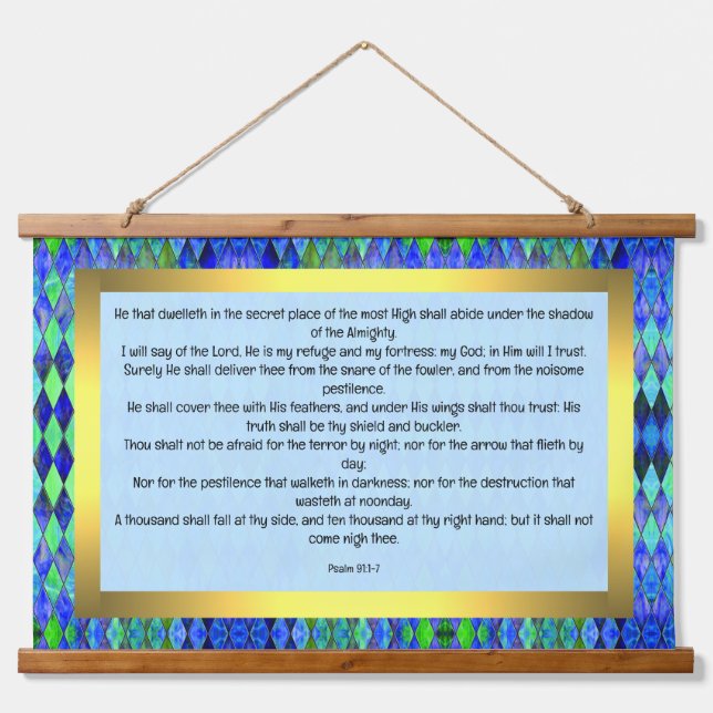 Tapisserie Suspendue Psalm 91:1-7 (Devant)