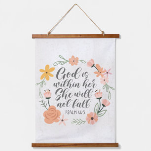 Tapisserie Suspendue Psaume 46:5 Dieu est en elle, elle ne tombera pas