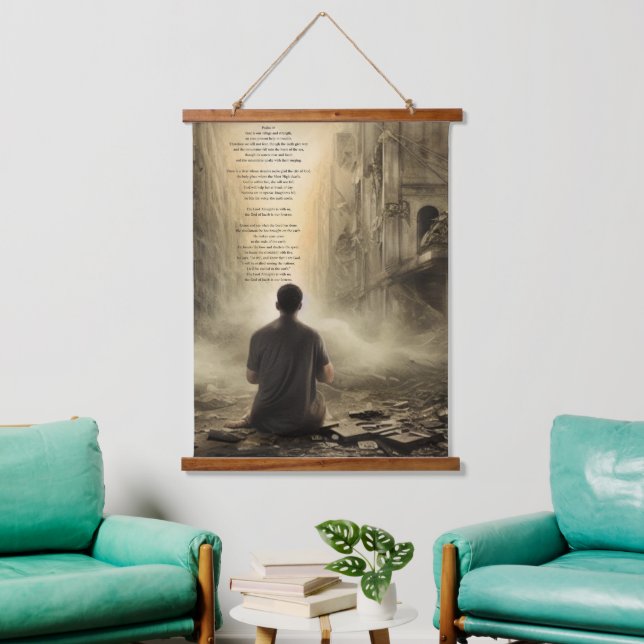 Tapisserie Suspendue Psaume 46, prière au milieu de la destruction (Salon)