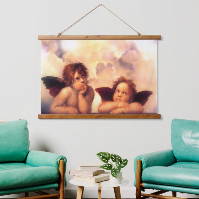 Tapisserie Suspendue Putti paire d'anges (Salon)