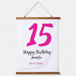 Tapisserie Suspendue quiencenera 15e anniversaire ajouter date année te