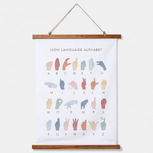 Tapisserie Suspendue Rainbow American Sign Language ASL