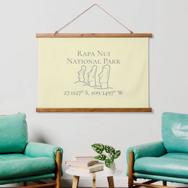 Tapisserie Suspendue Rapa Nui Latitude & Longitude (Salon)