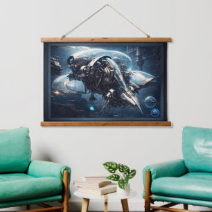 Tapisserie Suspendue Raspian Dynamorph Drone AI Art par Xzendor7