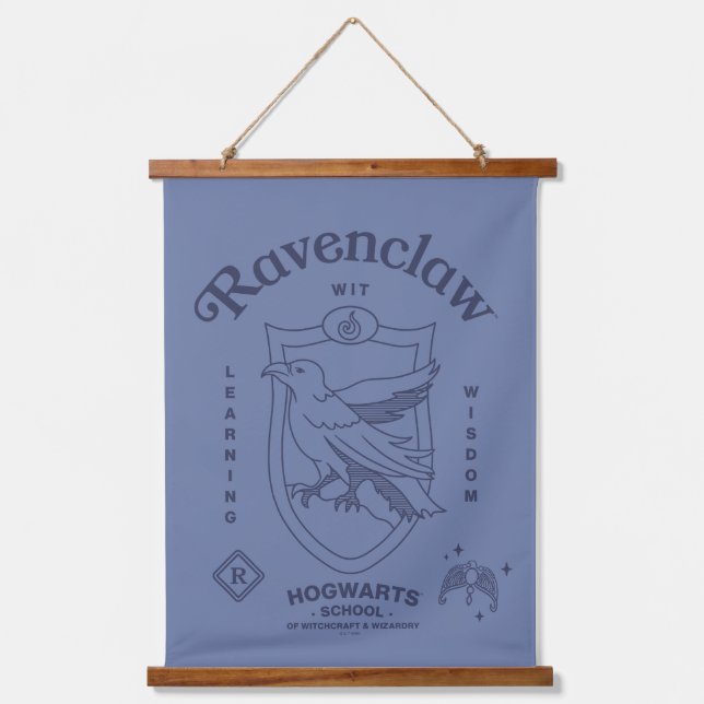 Tapisserie Suspendue RAVENCLAW™ Wit Learning Wisdom Crest (Recto)
