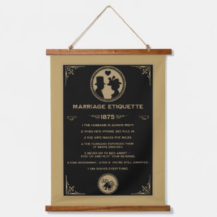 Tapisserie Suspendue Règles de mariage drôles pour jeunes mariés victor