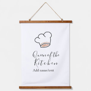 Tapisserie Suspendue Reine de la cuisine chef cuisinier ajouter nom cou