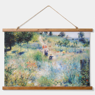 Tapisserie Suspendue Renoir - Chemin montant dans les hautes herbes