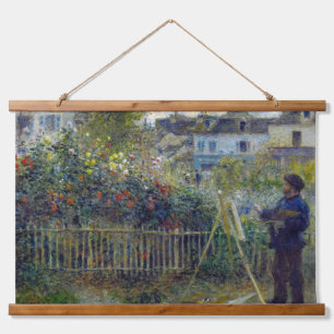 Tapisserie Suspendue Renoir - Claude Monet Peinture dans son jardin