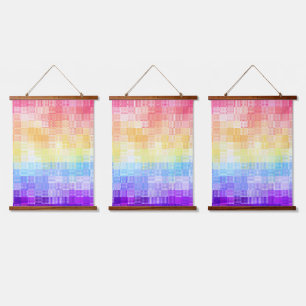 Tapisserie Suspendue Retro Boho Funky Quirky Xenogender Plaid Pride