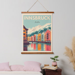 Tapisserie Suspendue Retro Voyage Innsbruck Tyrol - Alpes autrichiennes