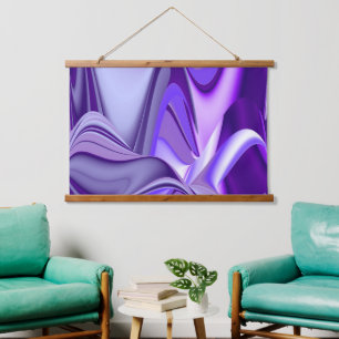 Tapisserie Suspendue Rêves arc-en-ciel à fleurs violettes