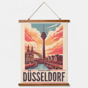 Tapisserie Suspendue Rhin Tower Dusseldorf Rheinturm cadeau allemand