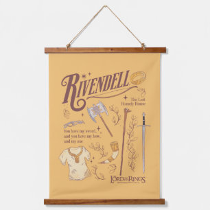 Tapisserie Suspendue RIVENDELL™ Collage graphique aquarelle