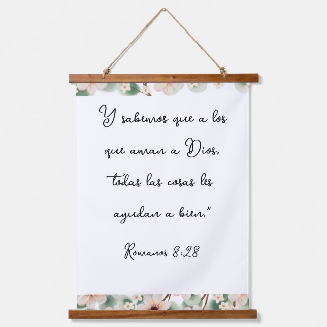 Tapisserie Suspendue Romains 8:28 (Recto)