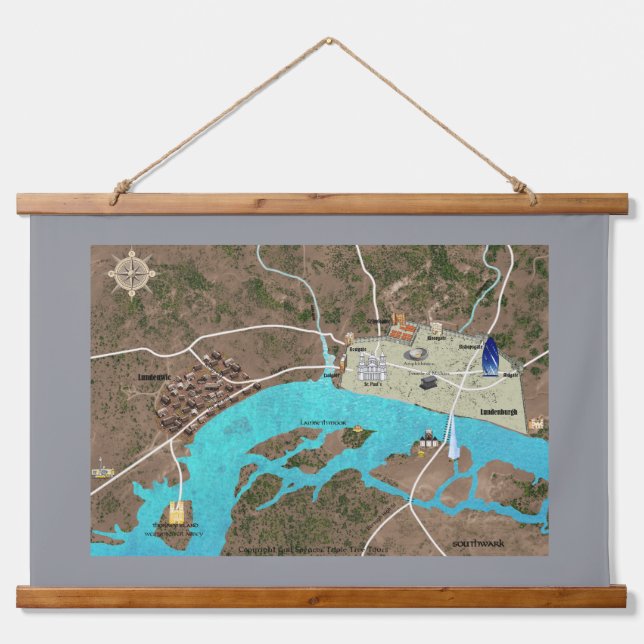 Tapisserie Suspendue Roman & Viking London Tapestry (Devant)