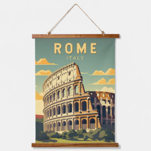 Tapisserie Suspendue Rome Italie Colisée Voyage Art Vintage