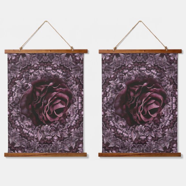 Tapisserie Suspendue Rose Mandala  (Double)