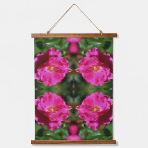 Tapisserie Suspendue Rose rose Peinture Abstraite Fleur Art