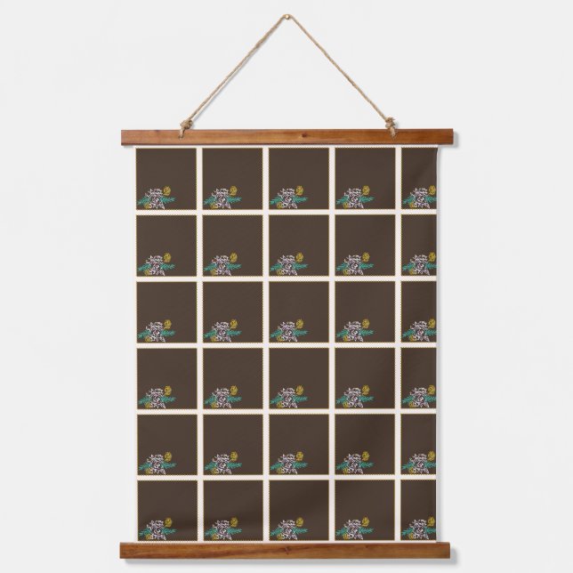 Tapisserie Suspendue Rose Toffee (Recto)