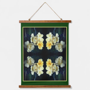 Tapisserie Suspendue Roses jaunes florissantes Abstraites