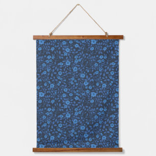 Tapisserie Suspendue Roses sauvages en bleu