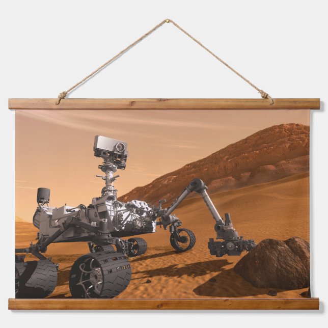 Tapisserie Suspendue Rover Curiosity Du Laboratoire Scientifique Mars. (Devant)