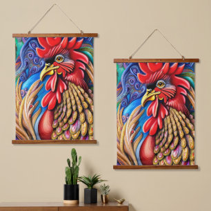 Tapisserie Suspendue Sa Majesté d'or - Le coq