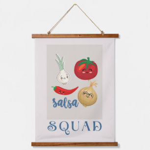 Tapisserie Suspendue salsa squad Cute nourriture humour citation Drôle