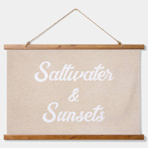 Tapisserie Suspendue Saltwater et Sunsets Beach Home Cottage Decor