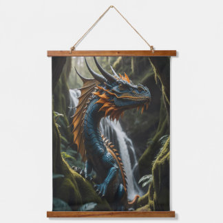 Tapisserie Suspendue Sapphire Ember Enchanted Forest Dragon Imaginaire