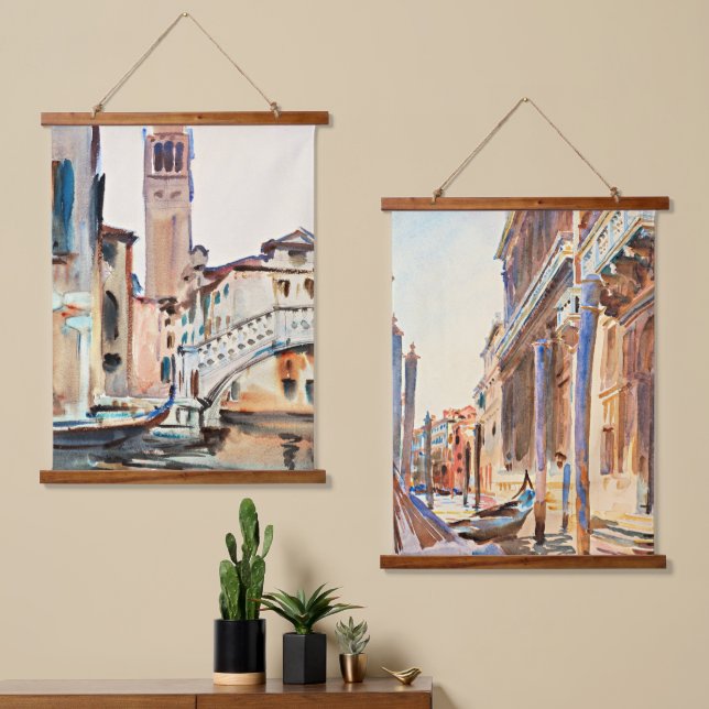 Tapisserie Suspendue Sargent - Deux célèbres aquarelles (Asymétrique)