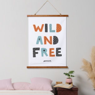 Tapisserie Suspendue Sauvage et libre   Lettres Doodle