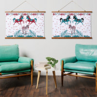 Scandia Folk Art Nordic Animals Zebra War Hores
