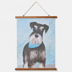Tapisserie Suspendue Schnauzer (Miniature) Peinture - Chien original mi