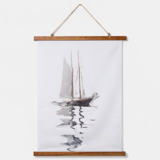 Tapisserie Suspendue Schooner à deux mâts avec Dory par Winslow Homer