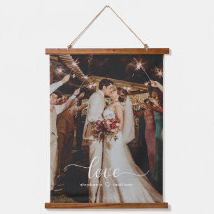 Tapisserie Suspendue Script d'amour photo mariage