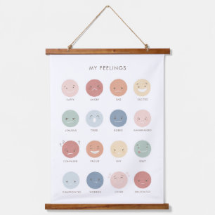 Tapisserie Suspendue Sentiments arc-en-ciel Émotions Décor de salle de 